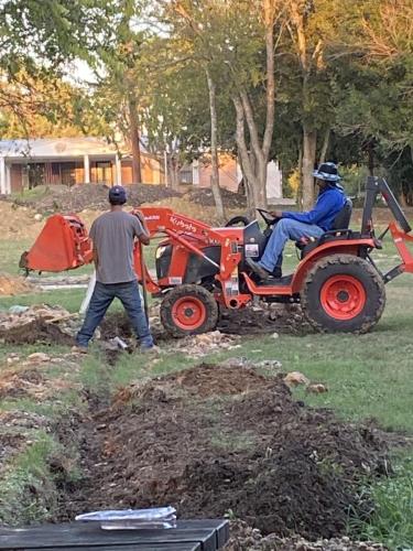 trenching a new water line
