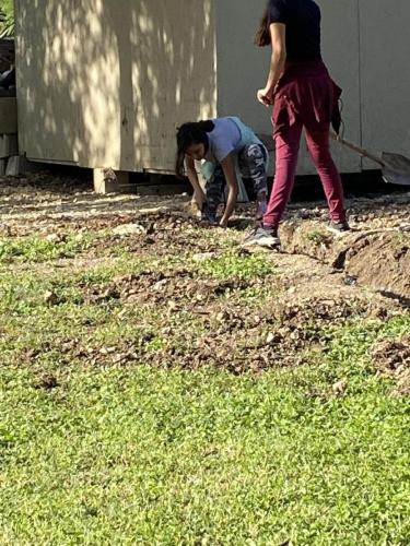 some of the young girls helping out